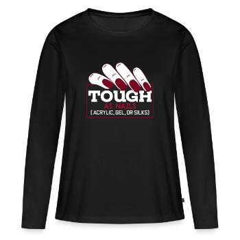 Nail Tech Nail Tech Tough As Nails - Women's Premium Organic Long Sleeve Shirt - black - Front - Julia (174cm)