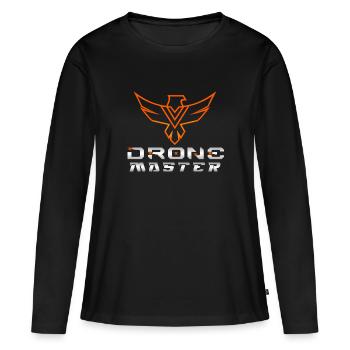 Drone Drones Drone Flight Drone Pilot - T-shirt manches longues Premium bio Femme - noir - Devant - Julia (174cm)