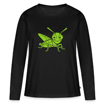 Grasshopper - Women's Premium Organic Long Sleeve Shirt - black - Front - Julia (174cm)