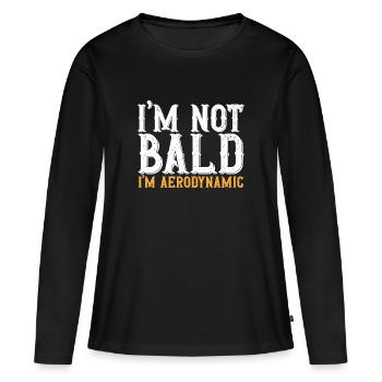 Bald Head Baldness Beard Bald Head - Women's Premium Organic Long Sleeve Shirt - black - Front - Julia (174cm)
