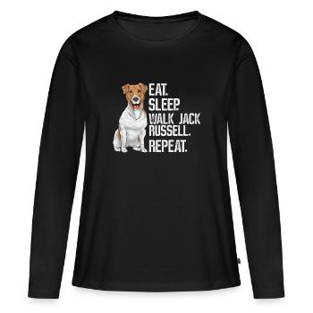 Jack Russell Terrier - Women's Premium Organic Long Sleeve Shirt - black - Front - Julia (174cm)