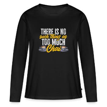 Thé Chai Masala Chai - T-shirt manches longues Premium bio Femme - noir - Devant - Julia (174cm)