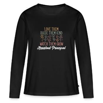 Directeur adjoint - T-shirt manches longues Premium bio Femme - noir - Devant - Julia (174cm)