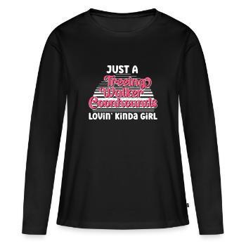 Arboriculture Walker Coonhound - T-shirt manches longues Premium bio Femme - noir - Devant - Julia (174cm)