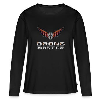 Drone Drones Drone Flight Drone Pilot - T-shirt manches longues Premium bio Femme - noir - Devant - Julia (174cm)