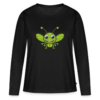 Grasshopper - Women's Premium Organic Long Sleeve Shirt - black - Front - Julia (174cm)