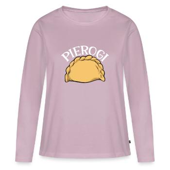 Polish Food Pierogi - Women's Premium Organic Long Sleeve Shirt - dusky pink - Front - Julia (174cm)