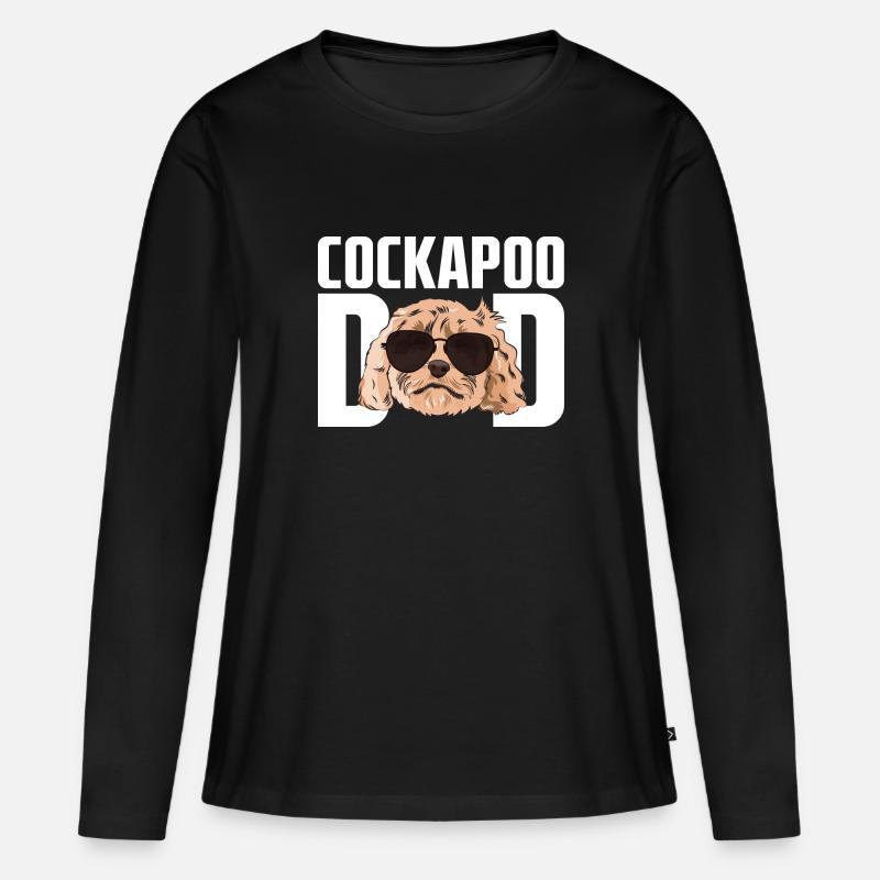 Cockapoo Hund - Frauen Premium Bio Langarmshirt - Schwarz