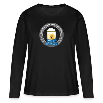 kein alkohol bier prost trinken saufen Humor Party - Frauen Premium Bio Langarmshirt - Schwarz - Vorne - Julia (174cm)