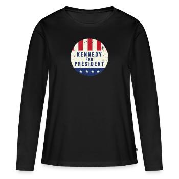 Élection de John F. Kennedy Kennedy - T-shirt manches longues Premium bio Femme - noir - Devant - Julia (174cm)