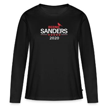 Bernie Sanders Bernie Sanders 2020 - T-shirt manches longues Premium bio Femme - noir - Devant - Julia (174cm)