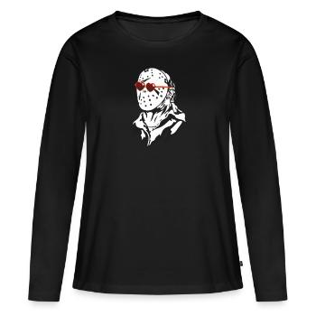 Jason n'a d'yeux que pour toi - T-shirt manches longues Premium bio Femme - noir - Devant - Julia (174cm)