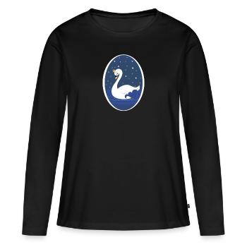 Princesse cygne - T-shirt manches longues Premium bio Femme - noir - Devant - Julia (174cm)
