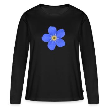 forget-me-not - Women's Premium Organic Long Sleeve Shirt - black - Front - Julia (174cm)