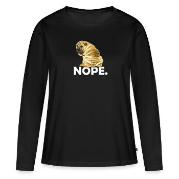 Shar Pei - Frauen Premium Bio Langarmshirt - Schwarz - Vorne - Julia (174cm)