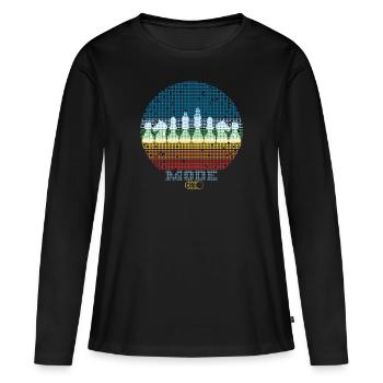 Joueur d’échecs d’échecs Échecs - T-shirt manches longues Premium bio Femme - noir - Devant - Julia (174cm)