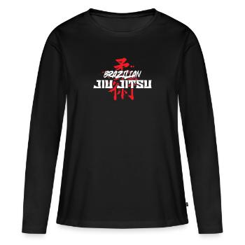 Jiu Jitsu brésilien | Jiu Jitsu - T-shirt manches longues Premium bio Femme - noir - Devant - Julia (174cm)