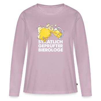 beer Design for a beer lover - Frauen Premium Bio Langarmshirt - Altrosa - Vorne - Julia (174cm)