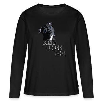 American Bully blue line artistic design - Women's Premium Organic Long Sleeve Shirt - black - Front - Julia (174cm)
