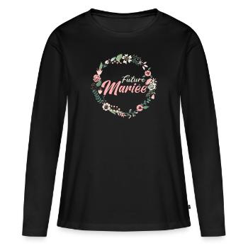 Future Mariée Enterrement Vie De Jeune Fille EVJF - T-shirt manches longues Premium bio Femme - noir - Devant - Julia (174cm)