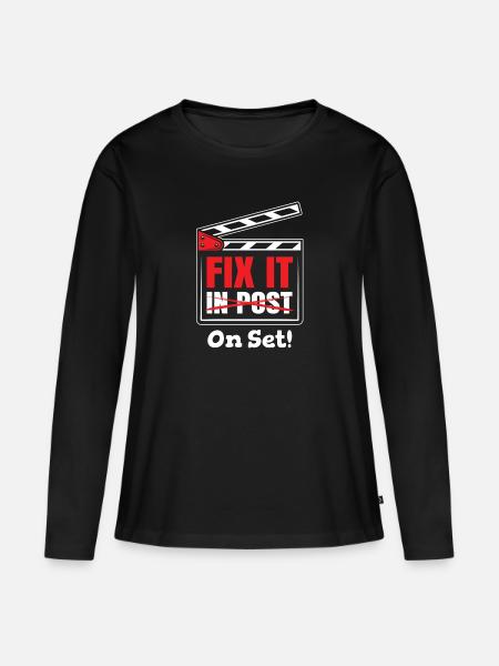 Fix it on set! For filmmakers - Women's Premium Organic Long Sleeve Shirt - black