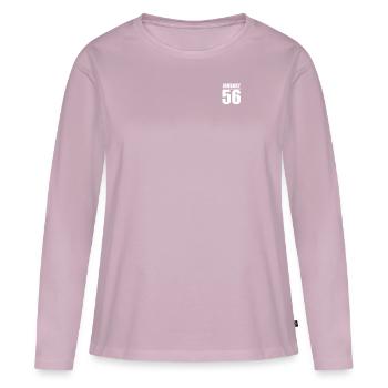 56 january - Frauen Premium Bio Langarmshirt - Altrosa - Vorne - Julia (174cm)