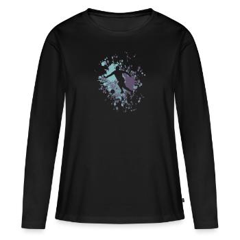 Soccer Striker Color Splash - T-shirt manches longues Premium bio Femme - noir - Devant - Julia (174cm)