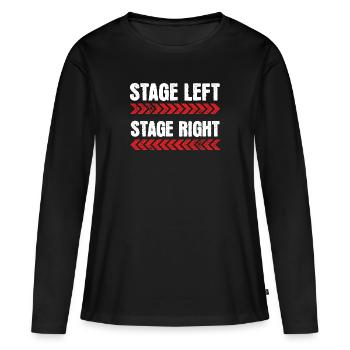 Scène Gauche Scène Droite pour les fans de musique - T-shirt manches longues Premium bio Femme - noir - Devant - Julia (174cm)