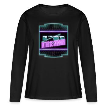 maillots de bain athlète triathlète - T-shirt manches longues Premium bio Femme - noir - Devant - Julia (174cm)