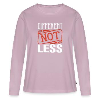 anders nicht weniger - Frauen Premium Bio Langarmshirt - Altrosa - Vorne - Julia (174cm)