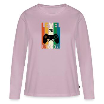 78 Level Unlocked - Frauen Premium Bio Langarmshirt - Altrosa - Vorne - Julia (174cm)