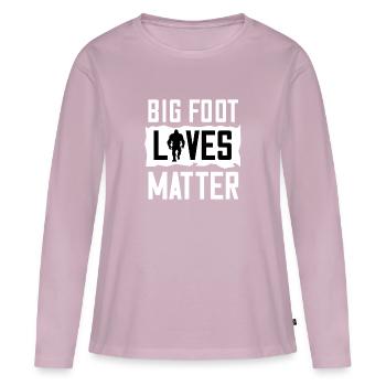 Bigfoot lebt Matter - Frauen Premium Bio Langarmshirt - Altrosa - Vorne - Julia (174cm)
