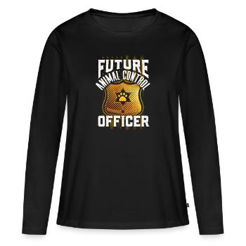 Animal Control Officer Future Animal Control - Women's Premium Organic Long Sleeve Shirt - black - Front - Julia (174cm)
