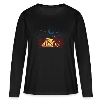 Hôtel 5 milliards d’étoiles - T-shirt manches longues Premium bio Femme - noir - Devant - Julia (174cm)