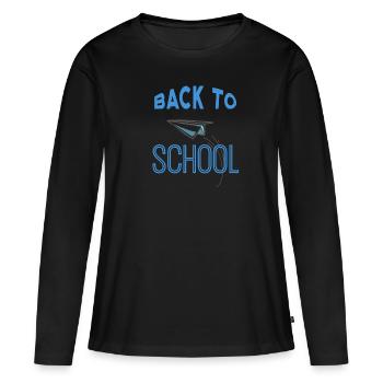 Back to school - Women's Premium Organic Long Sleeve Shirt - black - Front - Julia (174cm)