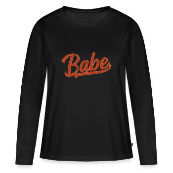 Bebe - T-shirt manches longues Premium bio Femme - noir - Devant - Julia (174cm)