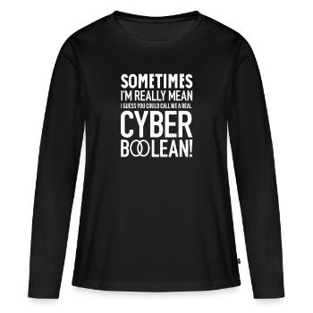 Cyber Security Professional Expert Hacker Cyber - Frauen Premium Bio Langarmshirt - Schwarz - Vorne - Julia (174cm)