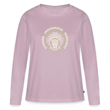 Strong Indigenous Resilient Native - Women's Premium Organic Long Sleeve Shirt - dusky pink - Front - Julia (174cm)