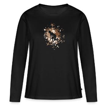 Athlétisme Starter Runner Color Splash - T-shirt manches longues Premium bio Femme - noir - Devant - Julia (174cm)