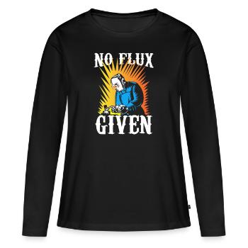 pas de flux donné Conception pour un ventilateur de soudage - T-shirt manches longues Premium bio Femme - noir - Devant - Julia (174cm)