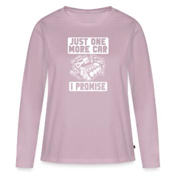 Just One More Car Part I Promise - Women's Premium Organic Long Sleeve Shirt - dusky pink - Front - Julia (174cm)