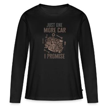 Just One More Car Part I Promise - Women's Premium Organic Long Sleeve Shirt - black - Front - Julia (174cm)