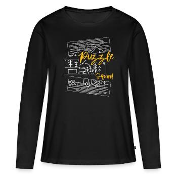 Puzzle Squad Puzzle Hobby Puzzle - T-shirt manches longues Premium bio Femme - noir - Devant - Julia (174cm)