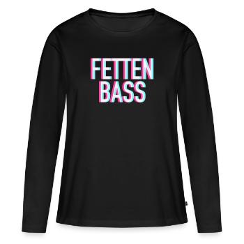 Fat Bass Raver Design - T-shirt manches longues Premium bio Femme - noir - Devant - Julia (174cm)