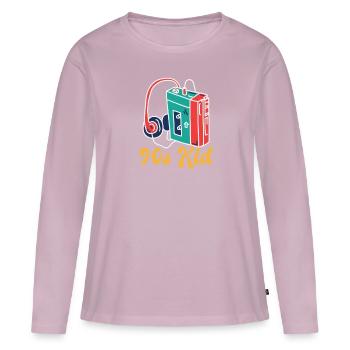 90s Kid - Frauen Premium Bio Langarmshirt - Altrosa - Vorne - Julia (174cm)