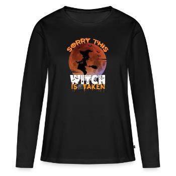 Joyeux Halloween Horror Monster Haunted Horror Scare - T-shirt manches longues Premium bio Femme - noir - Devant - Julia (174cm)