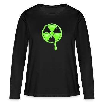 Drôle de conception radioactive - T-shirt manches longues Premium bio Femme - noir - Devant - Julia (174cm)