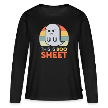 This Is Boo Sheet - Women's Premium Organic Long Sleeve Shirt - black - Front - Julia (174cm)
