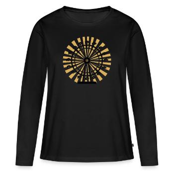 Chemistry Shirt, Ferrous Wheel Ferris Wheel - Women's Premium Organic Long Sleeve Shirt - black - Front - Julia (174cm)