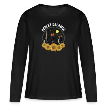 Desert Desert Landscape Wilderness Outback Country Roads - Women's Premium Organic Long Sleeve Shirt - black - Front - Julia (174cm)